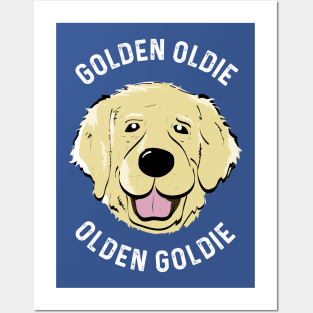 Golden Retriever Golden Oldie Retriever Dog Fan Posters and Art